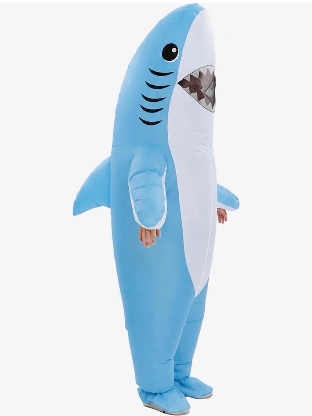 Adult Blue Shark Inflatable Party Halloween Costume fits 5’6”-6’4”